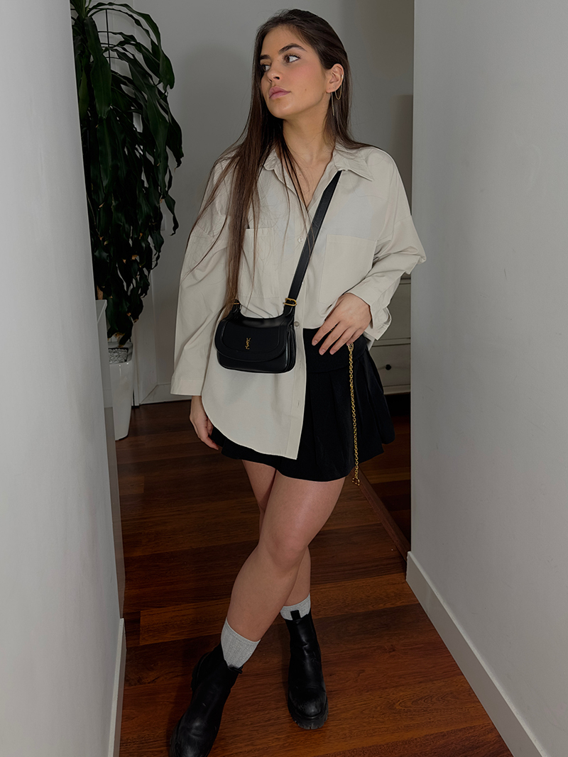 chemise beige oversize femme