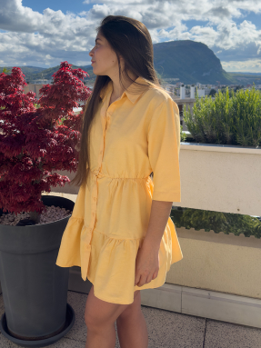 Robe courte d été orange