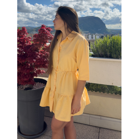 Robe courte d été orange